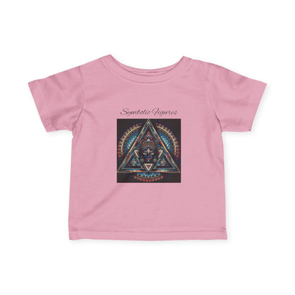 Infant Fine Jersey Tee with Geometric Design, Cute Baby T-Shirt, Unique Baby Gift, Toddler Fashion, Kids' Graphic Tee, Stylish Infant Wear