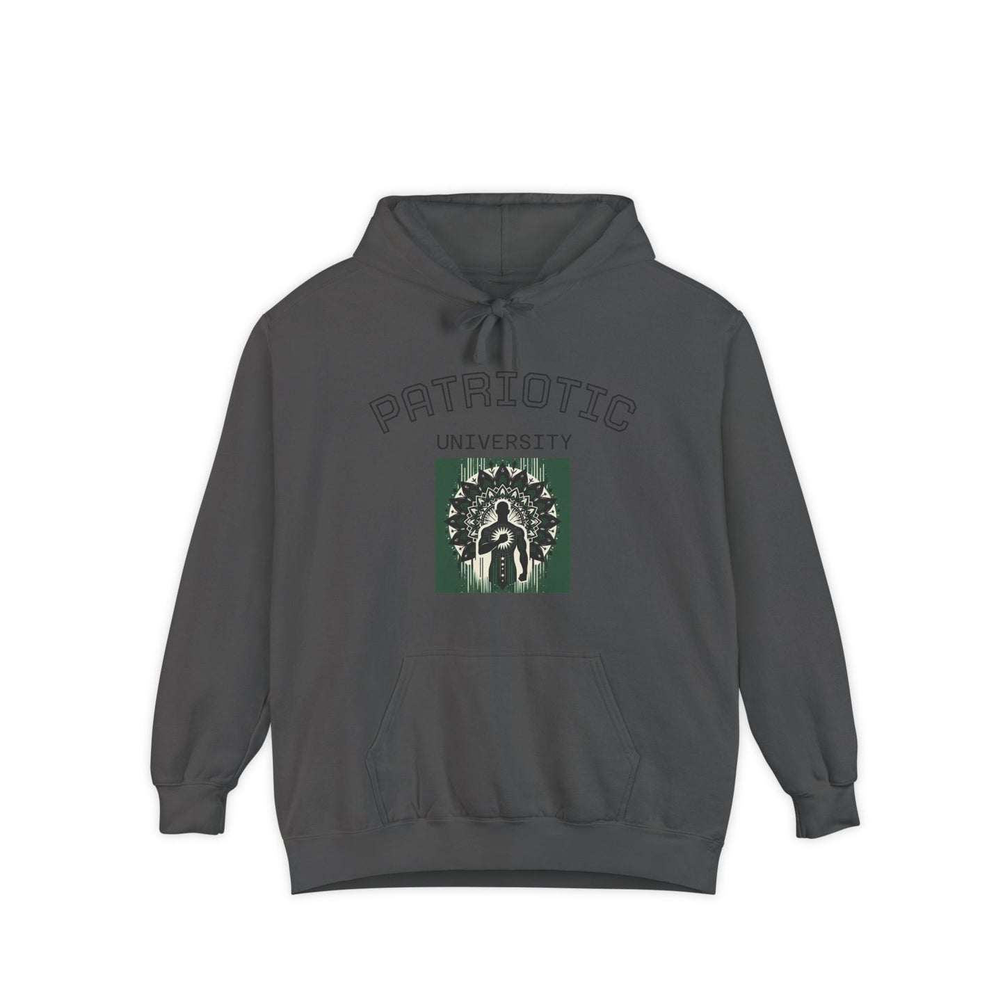 Patriotic Garment-Dyed Hoodie, Casual Sweatshirt, College Spirit Wear, Unisex Apparel, Comfortable Layering, Gift for Students