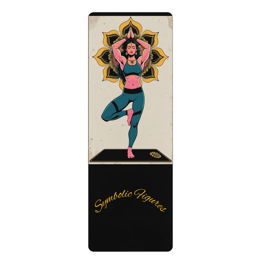Vibrant Rubber Yoga Mat with Mandala Design, Perfect for Home Workouts, Fitness Gifts, Mindfulness, Yoga Studios, Meditation
