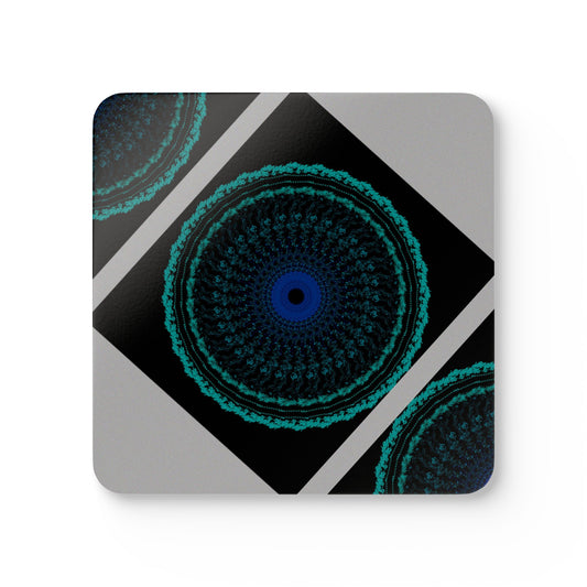 Corkwood Coaster Set - Mandala Design, Eco-Friendly Drink Coasters, Home Decor, Gift for Hostess, Kitchen Accessories