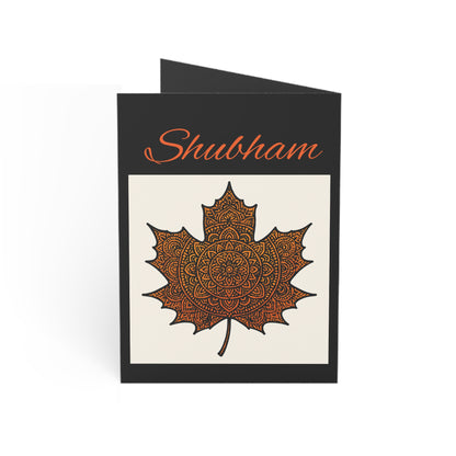 Autumn Mandala Maple Greeting Card — "Fall is proof that change is beautiful"