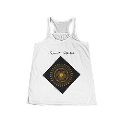 Bohemian Patterned Tank Top, Comfortable Summer Workout Tee, Festival Style Shirt, Gift for Her, Relaxed Fit Activewear
