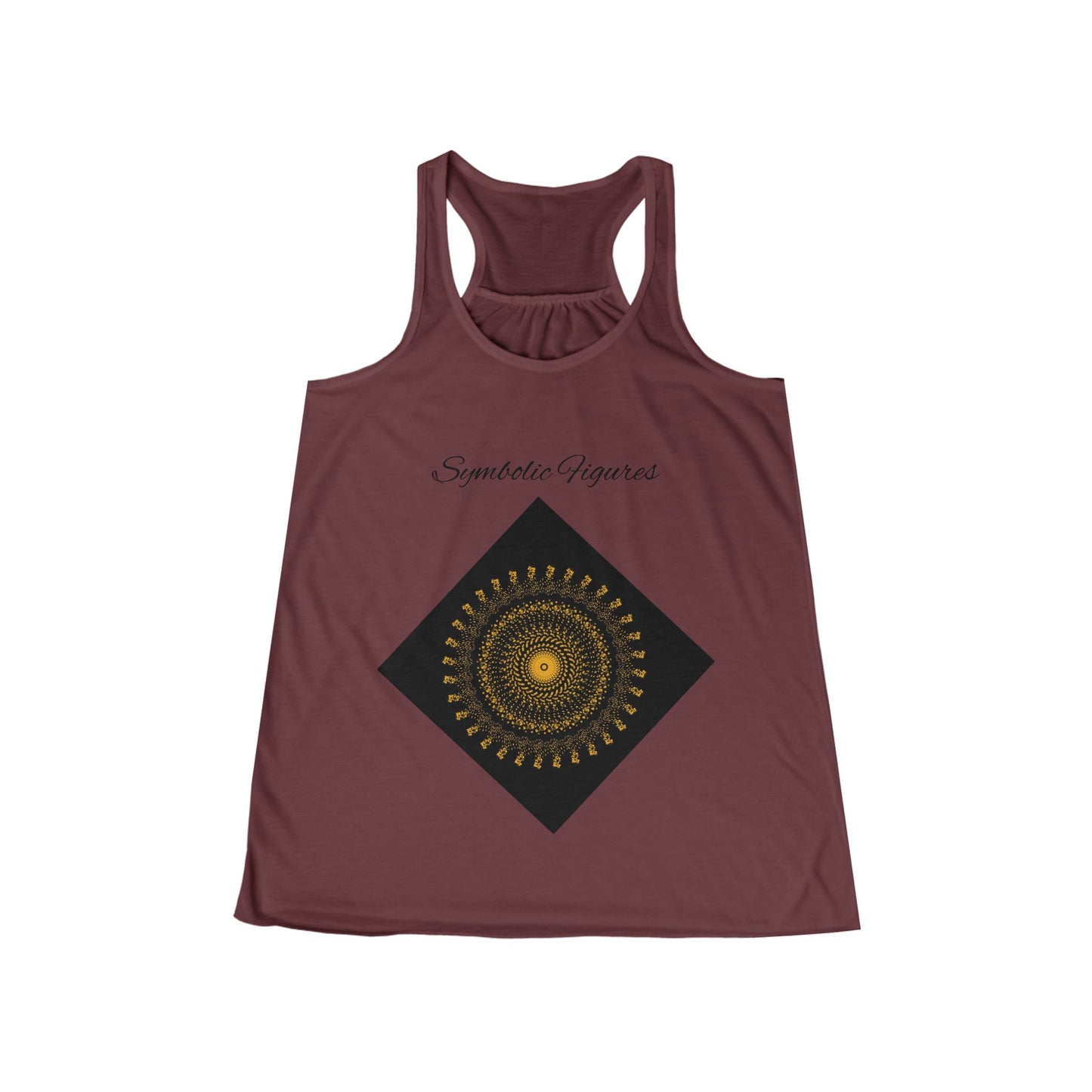 Bohemian Patterned Tank Top, Comfortable Summer Workout Tee, Festival Style Shirt, Gift for Her, Relaxed Fit Activewear