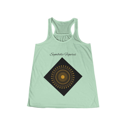 Bohemian Patterned Tank Top, Comfortable Summer Workout Tee, Festival Style Shirt, Gift for Her, Relaxed Fit Activewear