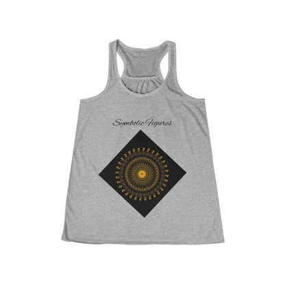 Bohemian Patterned Tank Top, Comfortable Summer Workout Tee, Festival Style Shirt, Gift for Her, Relaxed Fit Activewear