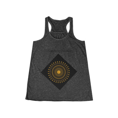 Bohemian Patterned Tank Top, Comfortable Summer Workout Tee, Festival Style Shirt, Gift for Her, Relaxed Fit Activewear