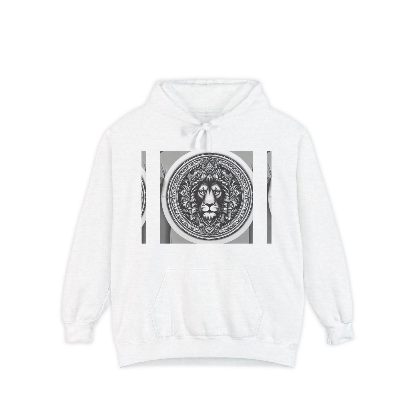 Monochrome Lion Design Hoodie, Cozy Unisex Hoodie, Gift for Him/Her, Stylish Casual Wear, Cool Streetwear