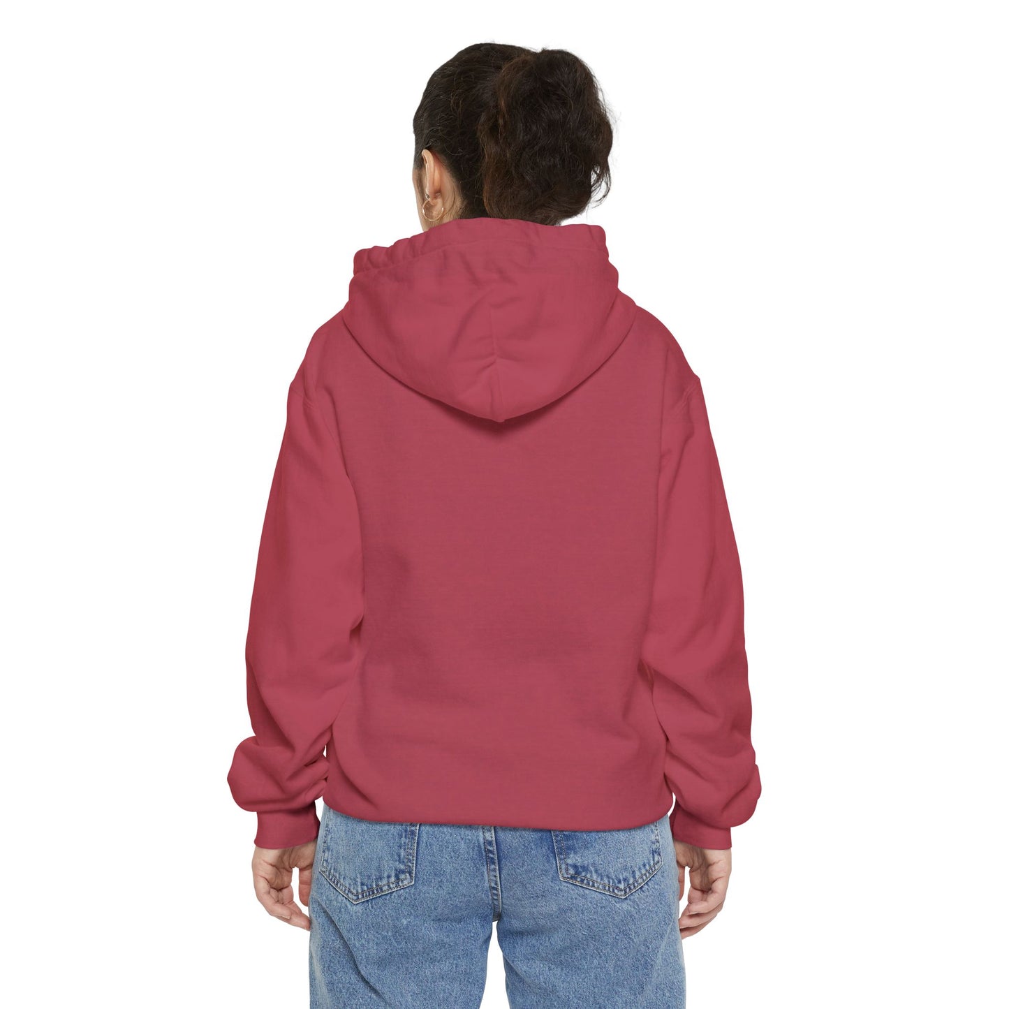Cosy Unisex Garment-Dyed Hoodie with Unique Red Design | Ideal for Casual Wear, Gift Ideas, Men & Women, Cozy Layering, Fall Fashion
