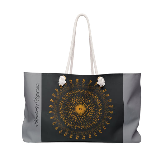 Artistic Weekender Bag, Travel Tote, Weekend Getaway Bag, Unique Gym Bag, Stylish Beach Bag, Bohemian Handbag