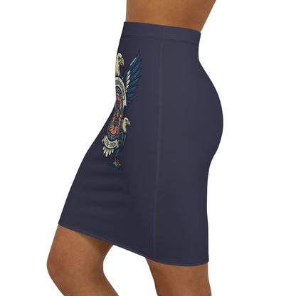 Pencil Skirt — 250th Anniversary Eagle 1776–2026 Patriotic Print