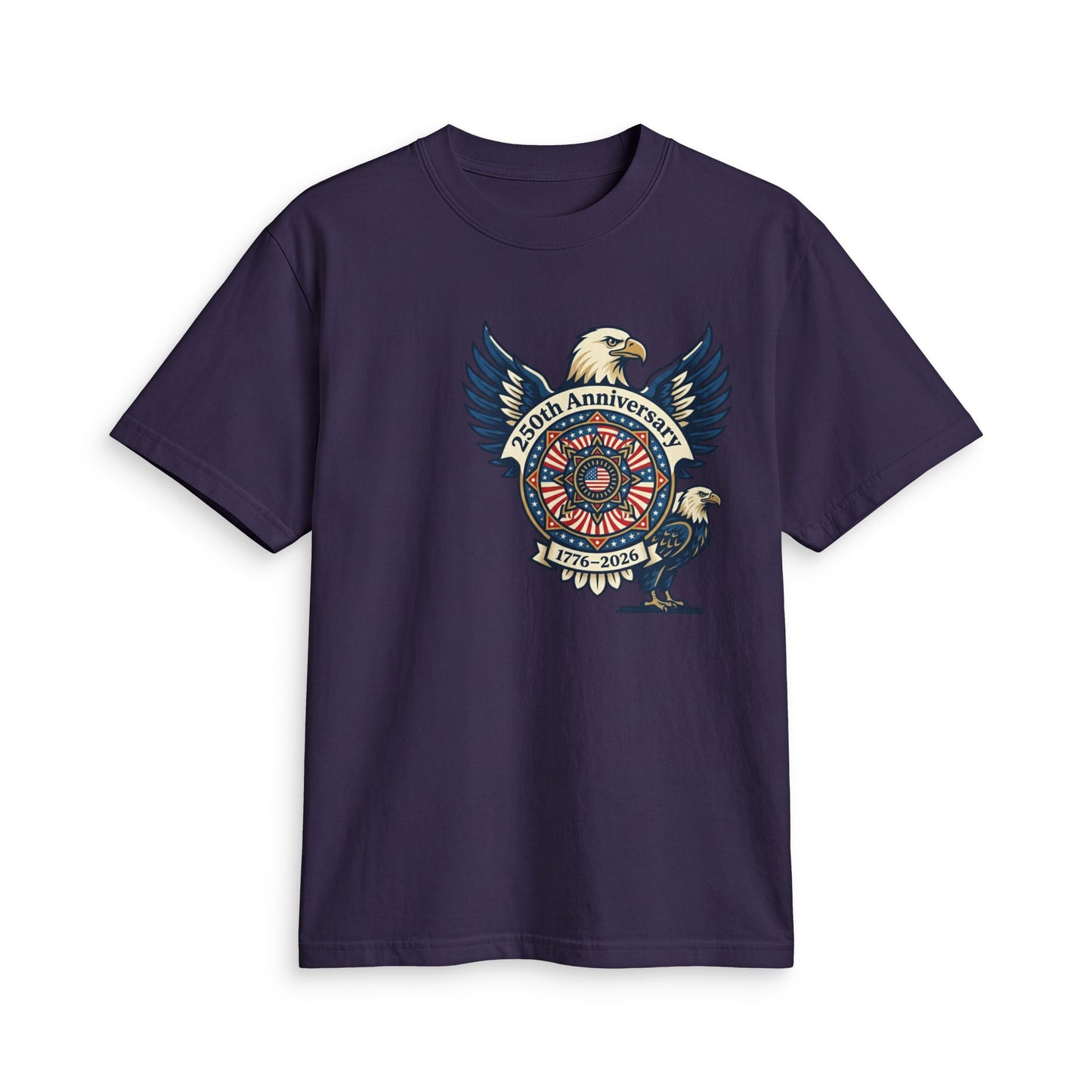 Eagle Emblem Anniversary T-Shirt — 250th 1776–2026 Patriotic Graphic Tee