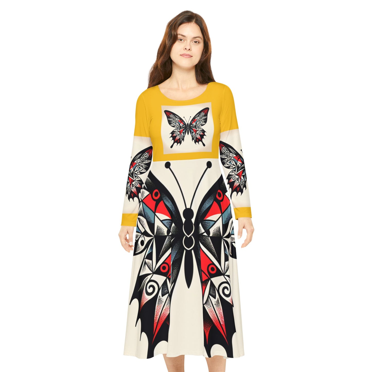 Women's Long Sleeve Dance Dress with Eye-Catching Butterfly Design - Ideal for Recitals, Spring Festivities, or Casual Wear, Dance [...]