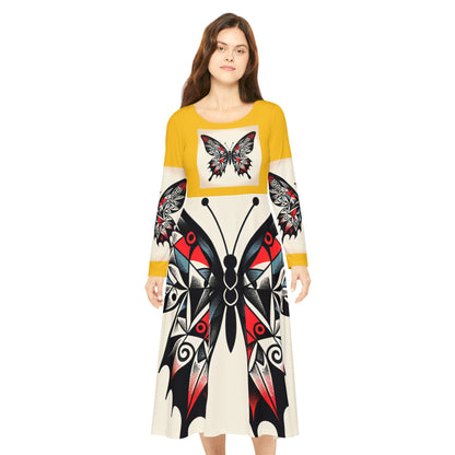 Women's Long Sleeve Dance Dress with Eye-Catching Butterfly Design - Ideal for Recitals, Spring Festivities, or Casual Wear, Dance [...]