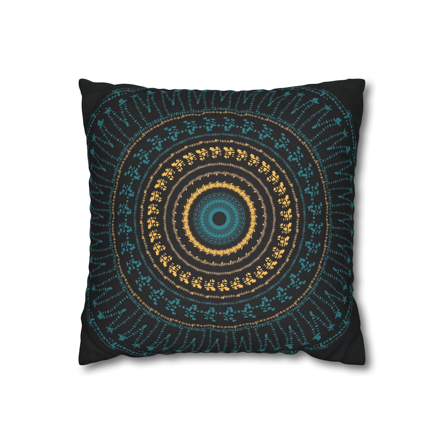 Mandala Faux Suede Pillowcase, Decorative Throw Pillow, Boho Home Decor, Unique Gift, Cozy Living Room Accent