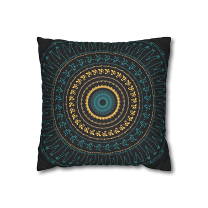 Mandala Faux Suede Pillowcase, Decorative Throw Pillow, Boho Home Decor, Unique Gift, Cozy Living Room Accent