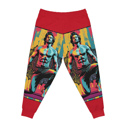 Vibrant Artistic Joggers with Graphic Print, Trendy Workout Pants for Fitness, Casual Wear, Unique Gift for Athletes, Stylish Loungewear