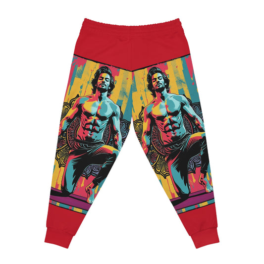 Vibrant Artistic Joggers with Graphic Print, Trendy Workout Pants for Fitness, Casual Wear, Unique Gift for Athletes, Stylish Loungewear