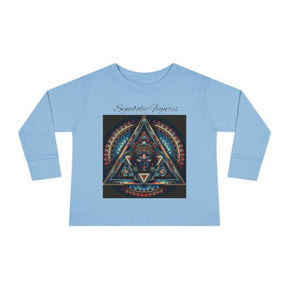 Colorful Toddler Long Sleeve Tee with Abstract Design, Perfect for Playdates, Birthdays, Everyday Wear, Gift for Kids, Cozy and Stylish