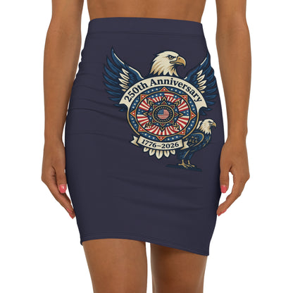 Pencil Skirt — 250th Anniversary Eagle 1776–2026 Patriotic Print