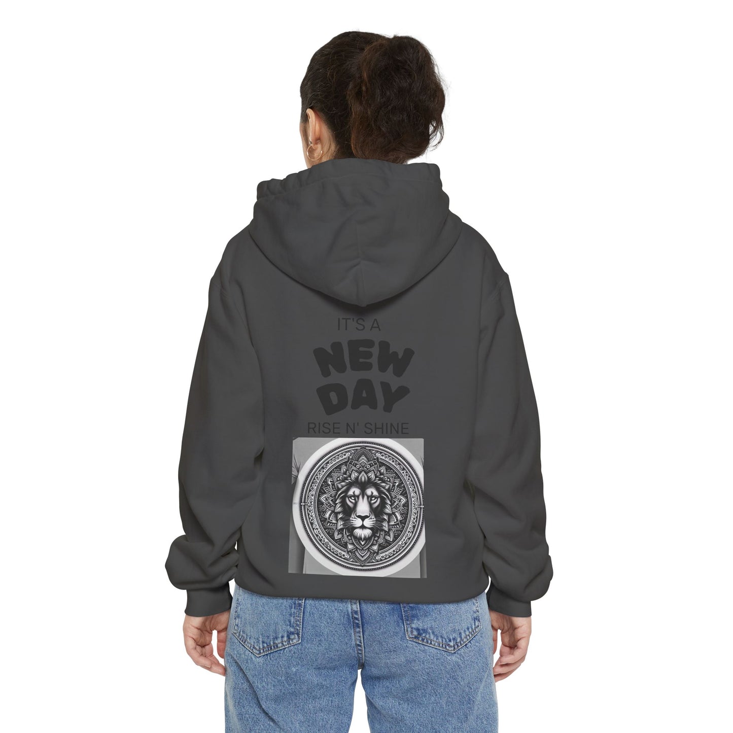 Monochrome Lion Design Hoodie, Cozy Unisex Hoodie, Gift for Him/Her, Stylish Casual Wear, Cool Streetwear