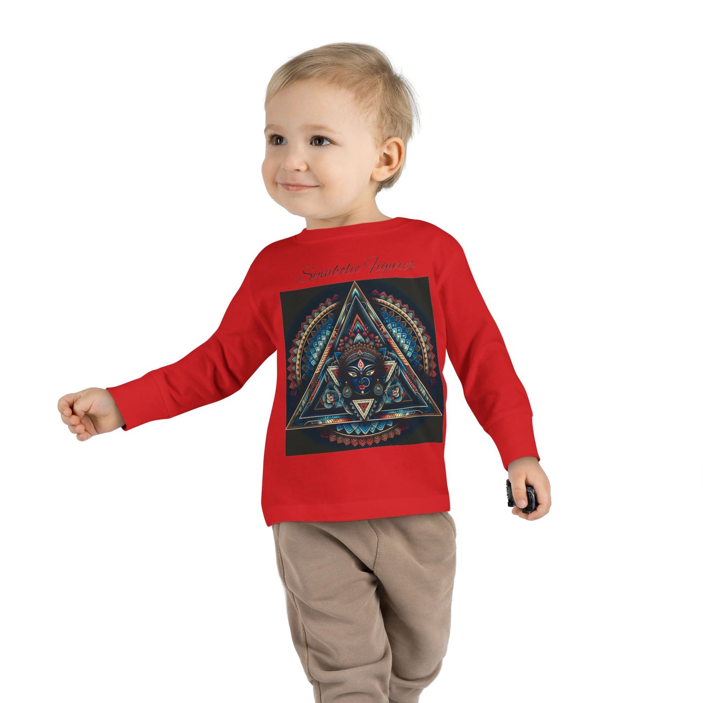 Colorful Toddler Long Sleeve Tee with Abstract Design, Perfect for Playdates, Birthdays, Everyday Wear, Gift for Kids, Cozy and Stylish