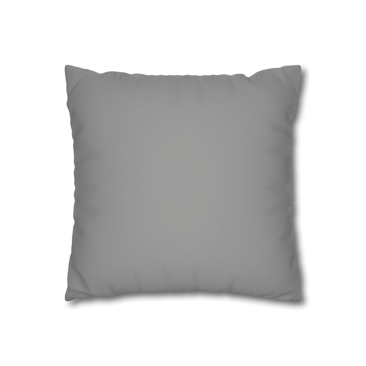 Romantic Faux Suede Square Pillowcase - Heart Design for Cozy Decor