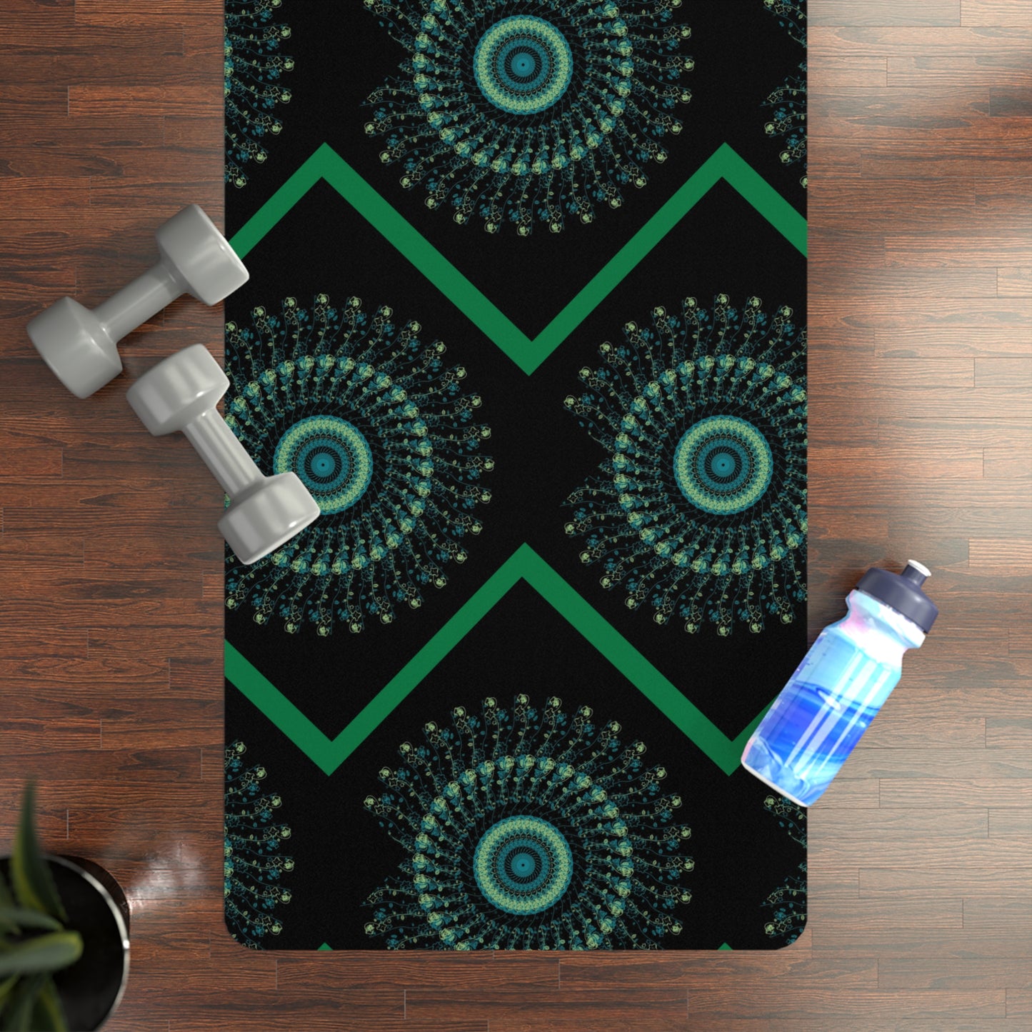 Mandala Pattern Rubber Yoga Mat | Non-Slip Exercise Mat for Yoga and Fitness