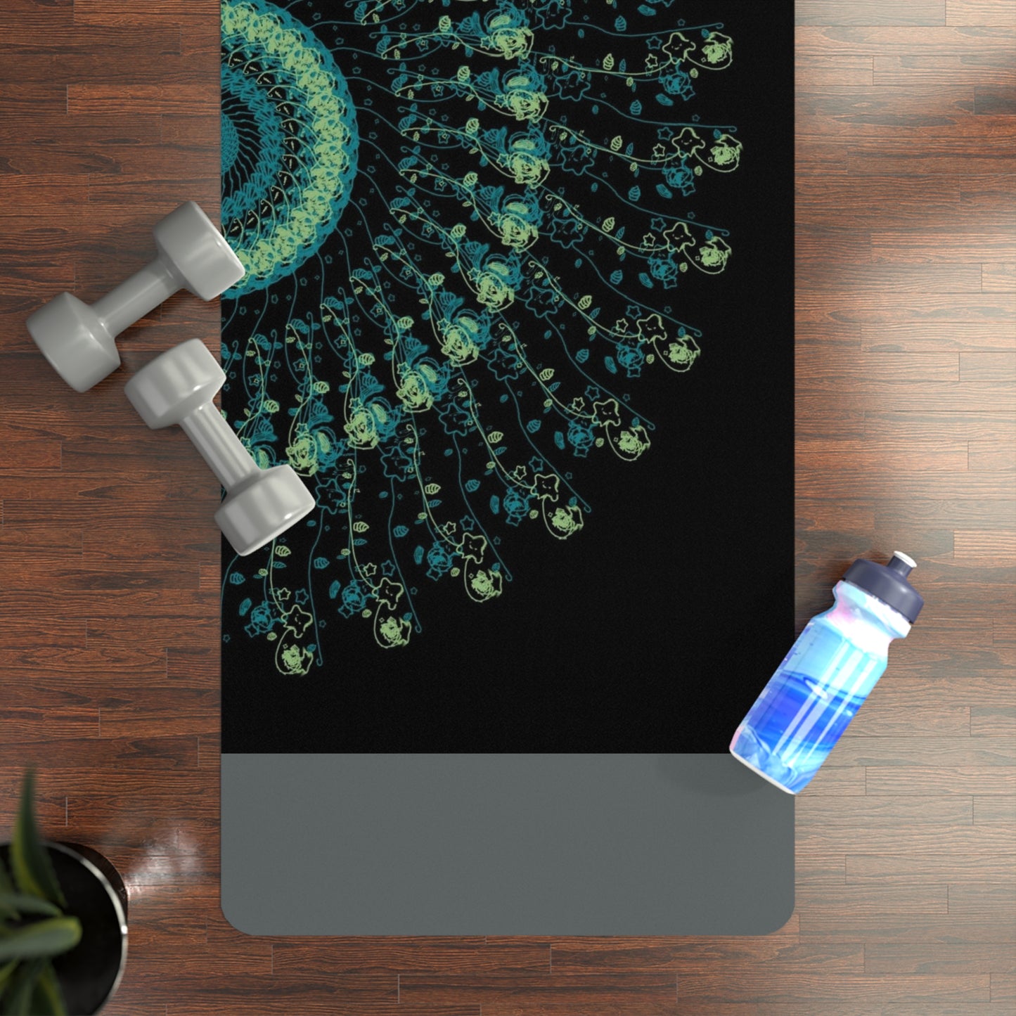 Mandala Pattern Rubber Yoga Mat | Non-Slip Exercise Mat for Yoga and Fitness