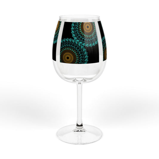 Vibrant Artistic Wine Glass, Unique Gift for Wine Lovers, Colorful 12oz Glassware, Fun Home Decor, Celebration Drinkware