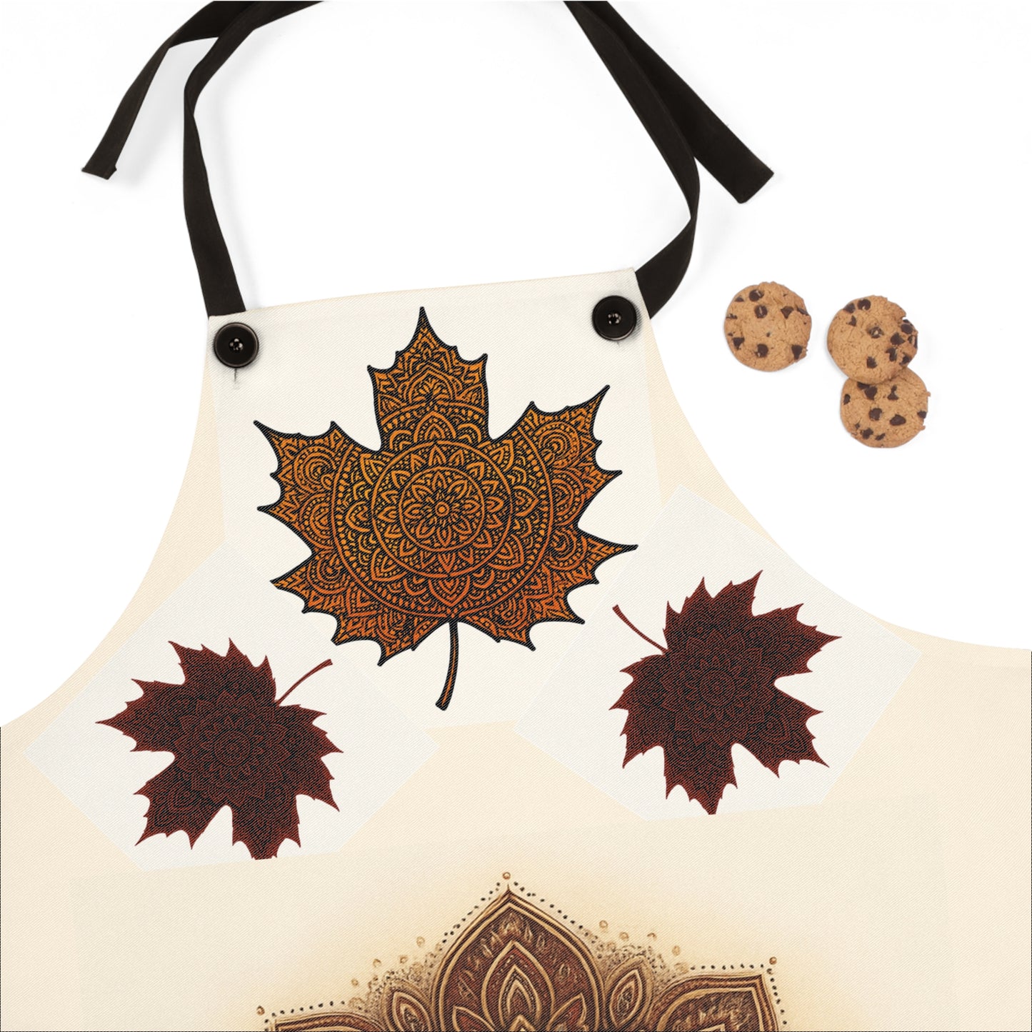 Fall-Themed Apron, Cozy Cooking Apron, Pumpkin Design Apron, Thanksgiving Gift for Chefs, Autumn Kitchen Accessory, AOP Apron