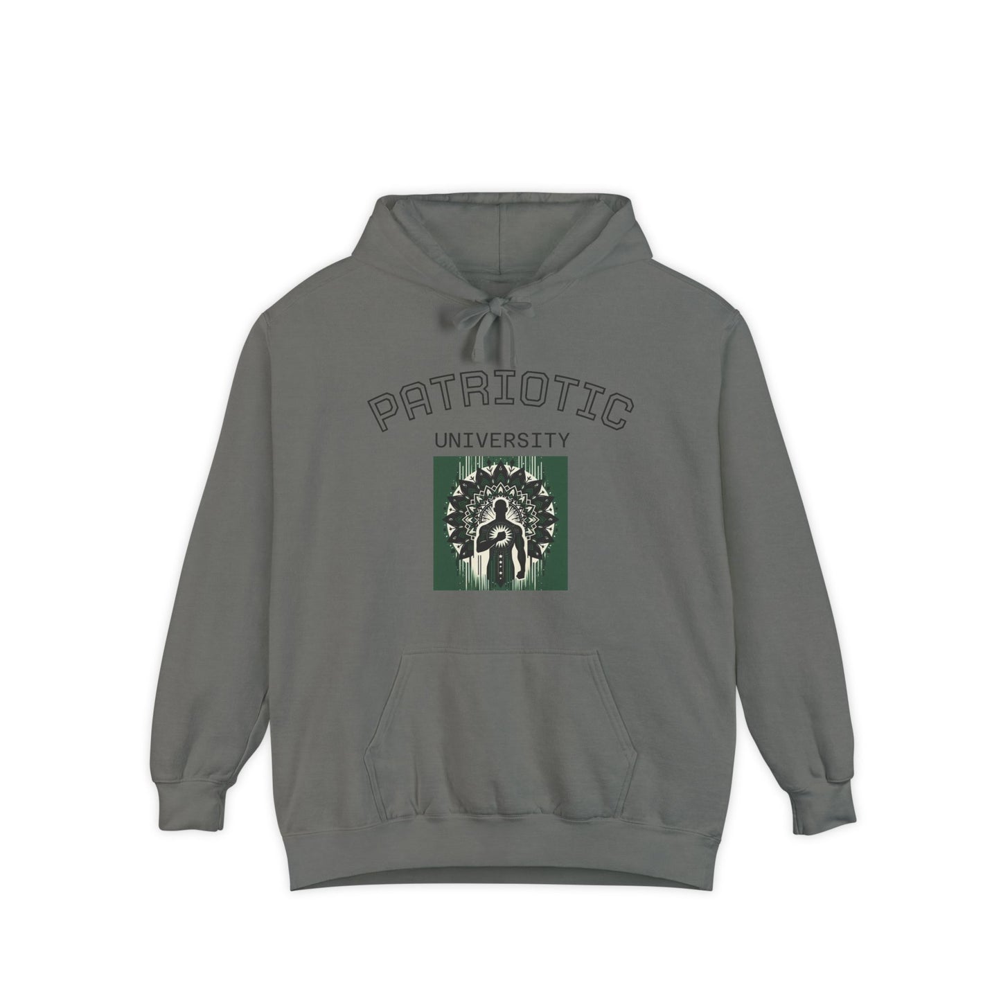 Patriotic Garment-Dyed Hoodie, Casual Sweatshirt, College Spirit Wear, Unisex Apparel, Comfortable Layering, Gift for Students