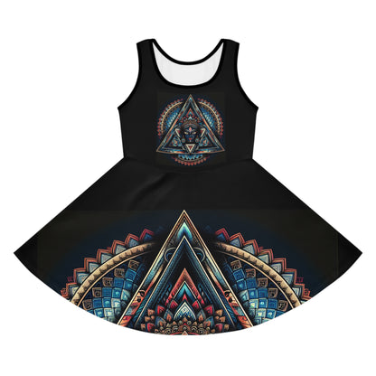 Bohemian Girls' Sleeveless Sundress, Summer Dress, Festival Wear, Vacation Outfit, Casual Sunshine Dress, Gifts for Daughters
