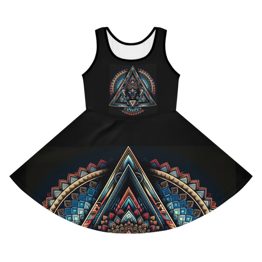 Bohemian Girls' Sleeveless Sundress, Summer Dress, Festival Wear, Vacation Outfit, Casual Sunshine Dress, Gifts for Daughters