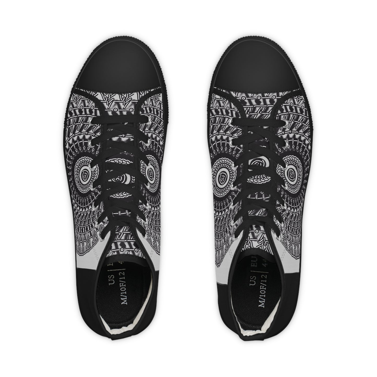 Stylish High Top Sneakers with Intricate Spiral Design