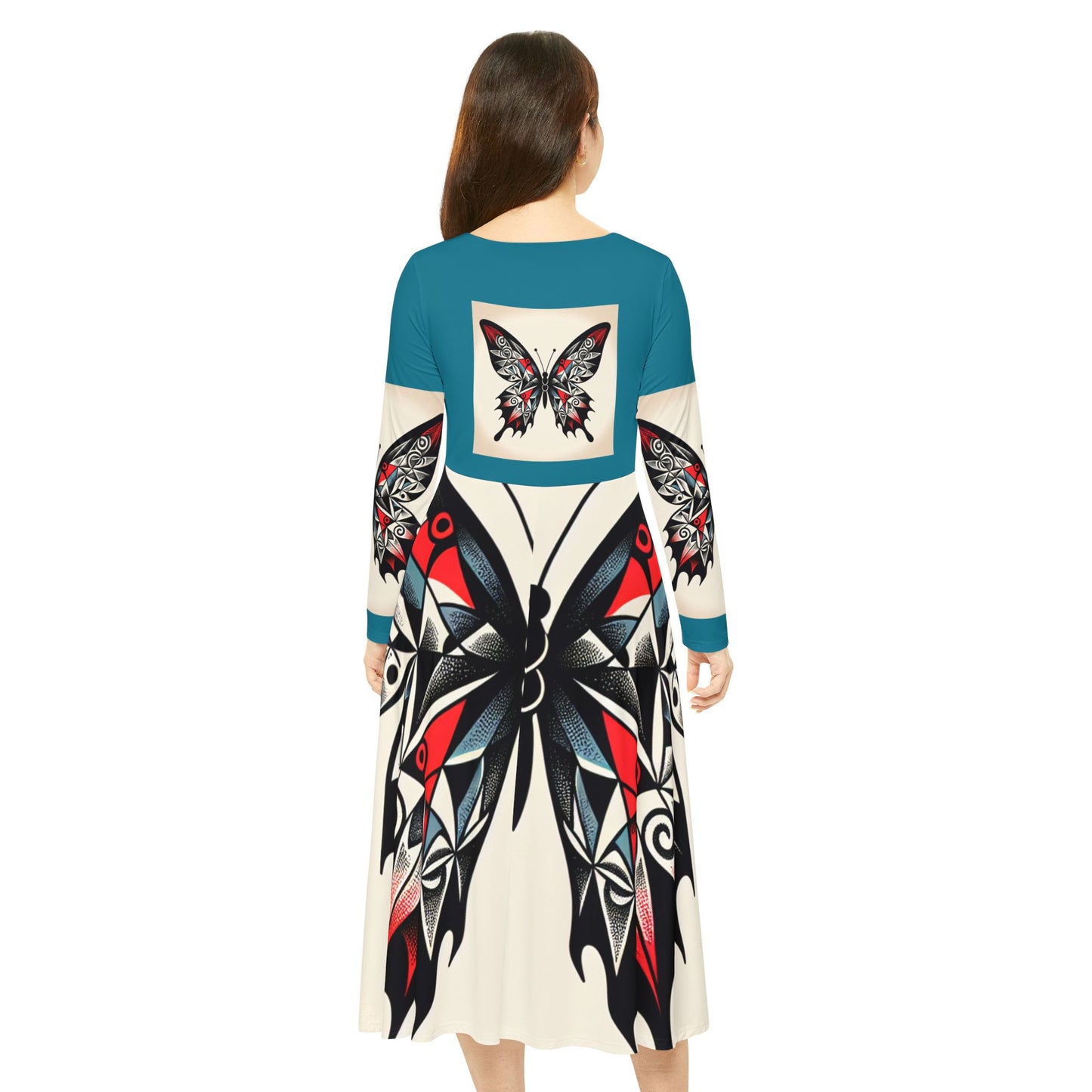 Women's Long Sleeve Dance Dress with Eye-Catching Butterfly Design - Ideal for Recitals, Spring Festivities, or Casual Wear, Dance [...]