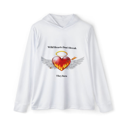 Wild Hearts Don't Break Hoodie - Men's Sports Warmup with Inspirational Design