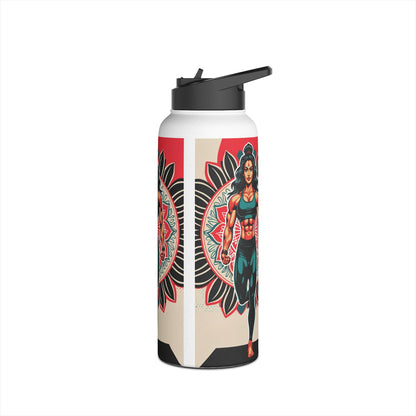 Vibrant Stainless Steel Water Bottle - Motivational Gym Hydration, Eco-Friendly Travel Mug, Fitness Gift, Workout Accessory