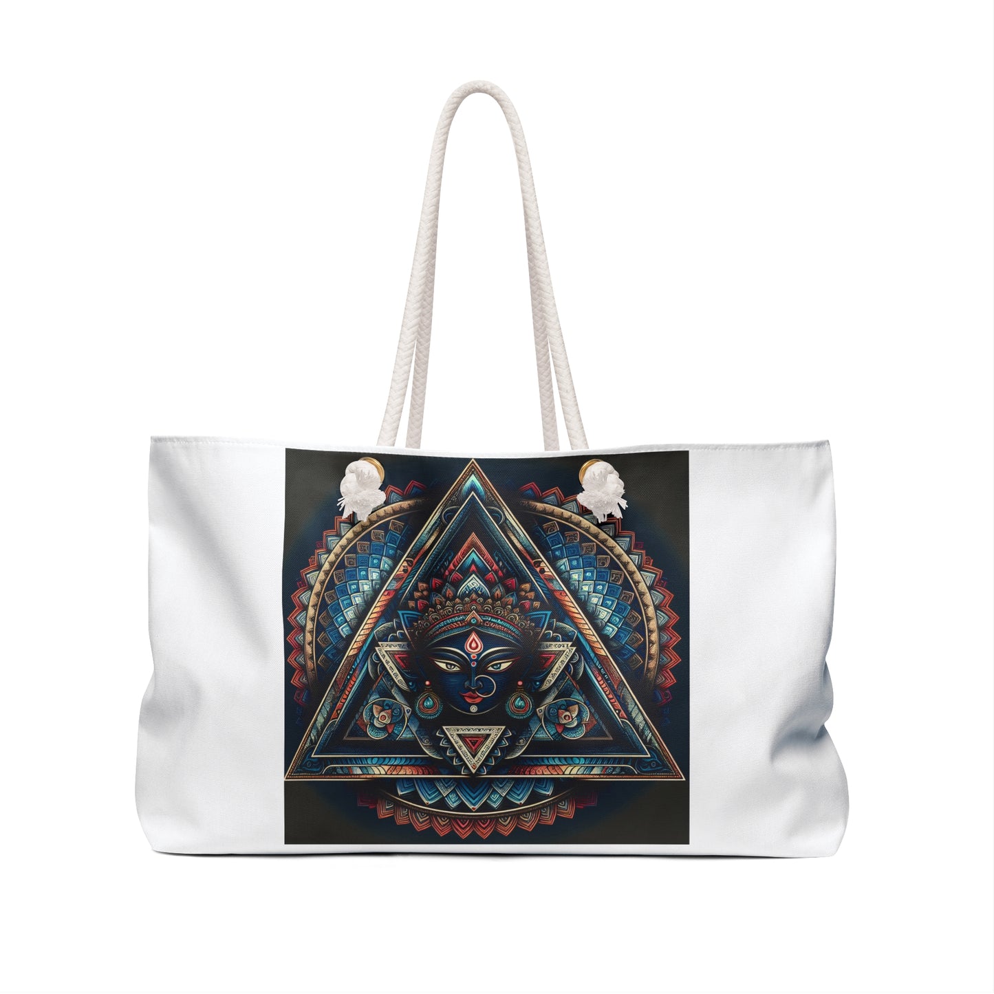 Spiritual Geometric Weekender Bag, Yoga Bag, Travel Tote, Boho Bag, Weekend Getaway Essential, Festival Accessory, Mindfulness Gift