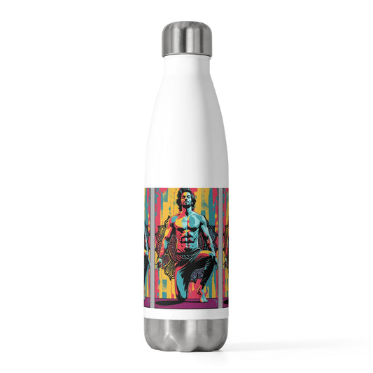 Colorful Insulated Water Bottle with Fitness Design - Motivational Gift for Gym Lovers, Sporty Style, Outdoor Hydration, Workout [...]