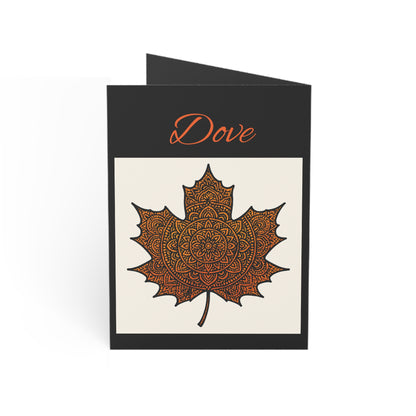 Autumn Mandala Maple Greeting Card — "Fall is proof that change is beautiful"