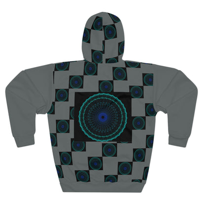 Geometric Pattern Pullover Hoodie, Unisex Abstract Sweatshirt, Chic Casual Wear, Cozy Layer, Gift for Her, Him, Fashion Statement