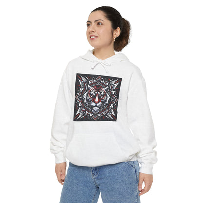 Fearless Tiger Design Hoodie, Cozy Unisex Hoodie, Gift for Him/Her, Stylish Casual Wear, Cool Streetwear