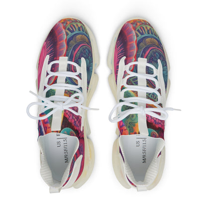 Vibrant Men's Mesh Sneakers with Colorful Mandala Design