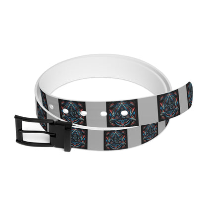 Stylish Ganesha Print Fashion Accessory, Vegan Leather Adjustable Belt for Women, Unique Gift for Her, Boho Chic Style