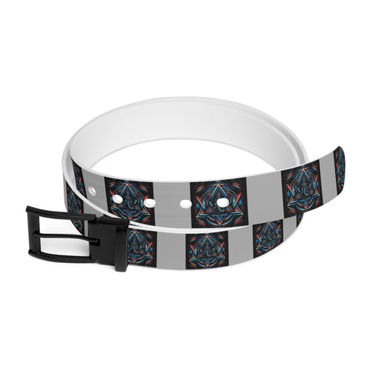 Stylish Ganesha Print Fashion Accessory, Vegan Leather Adjustable Belt for Women, Unique Gift for Her, Boho Chic Style