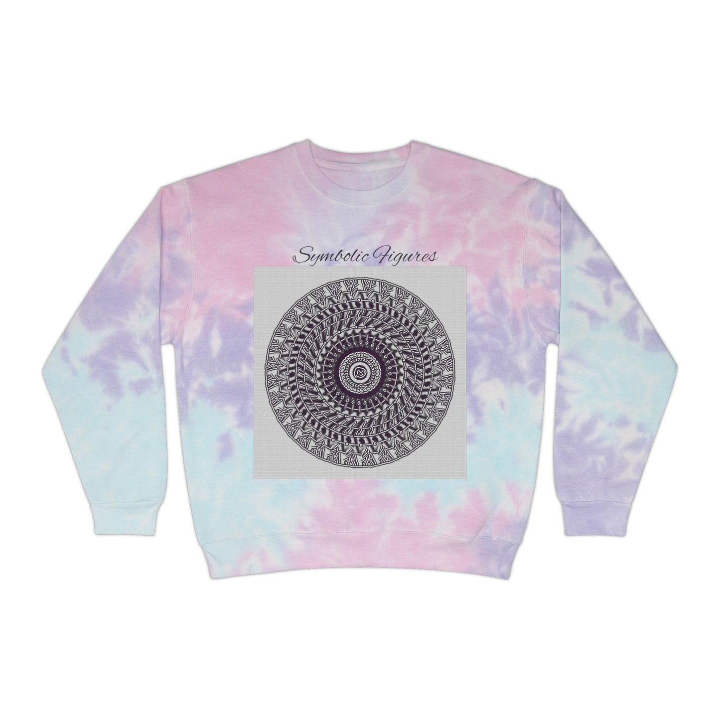 Trendy Tie-Dye Sweatshirt with Geometric Design, Cozy Unisex Outerwear, Perfect for Casual Wear, Gift for Friends, Stylish Layering