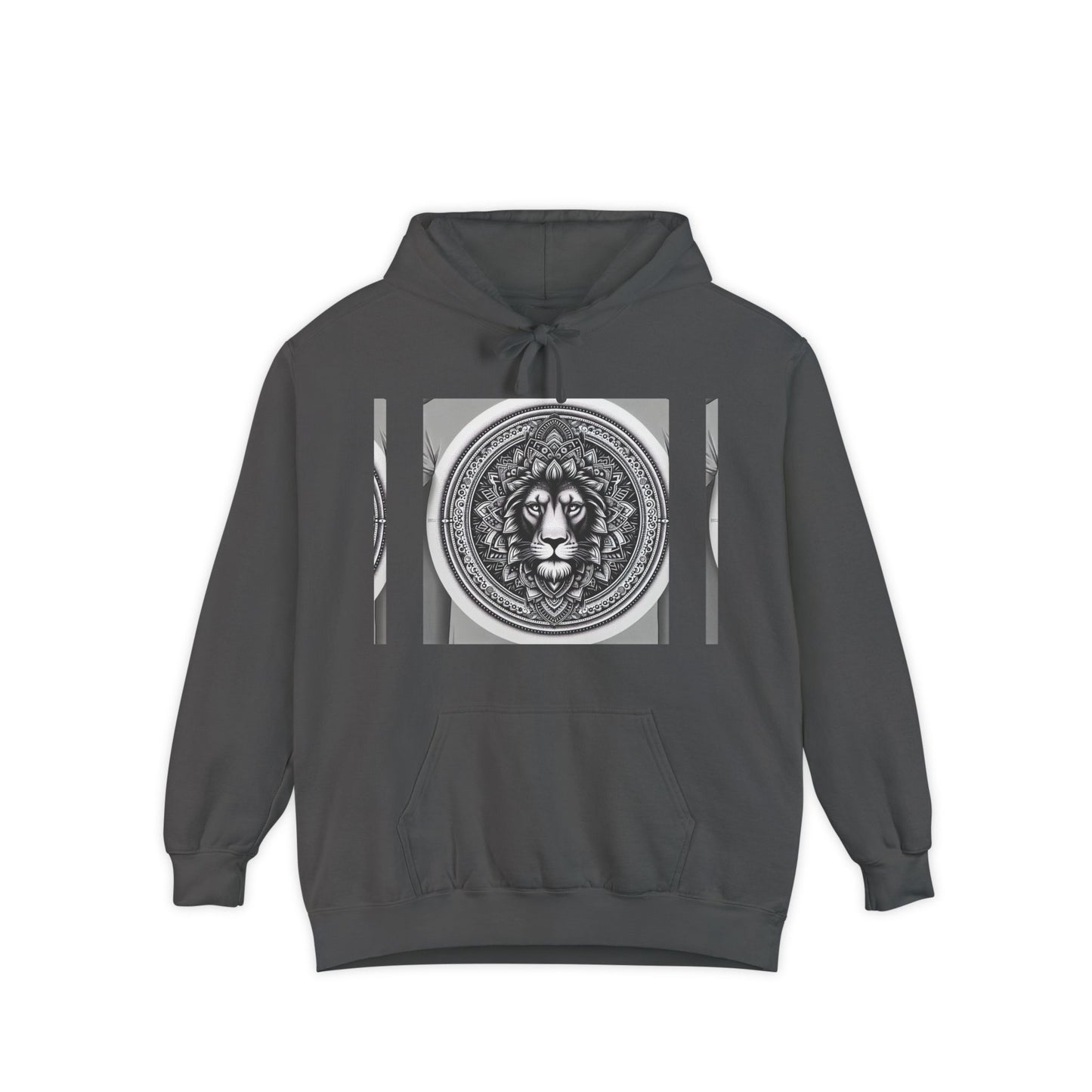 Monochrome Lion Design Hoodie, Cozy Unisex Hoodie, Gift for Him/Her, Stylish Casual Wear, Cool Streetwear
