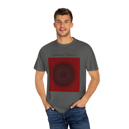 Symbolic Figures Unisex Garment-Dyed T-Shirt - Bohemian Style for Art Lovers