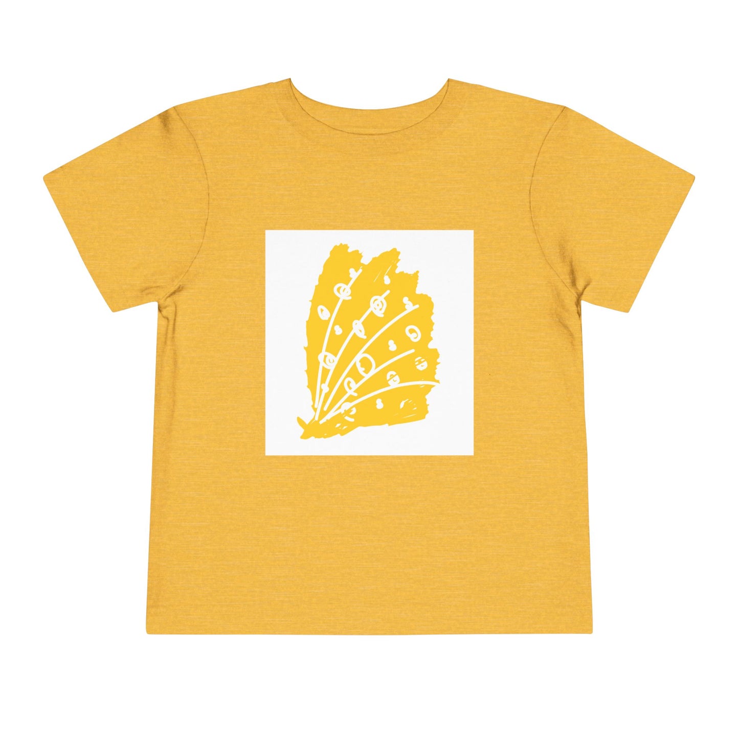Sunny Leaf Toddler Tee, Cute Kid's Shirt, Summer Outfit, Nature Inspired Tee, Gift for Toddlers, Playtime Clothing, Eco-Friendly Tee