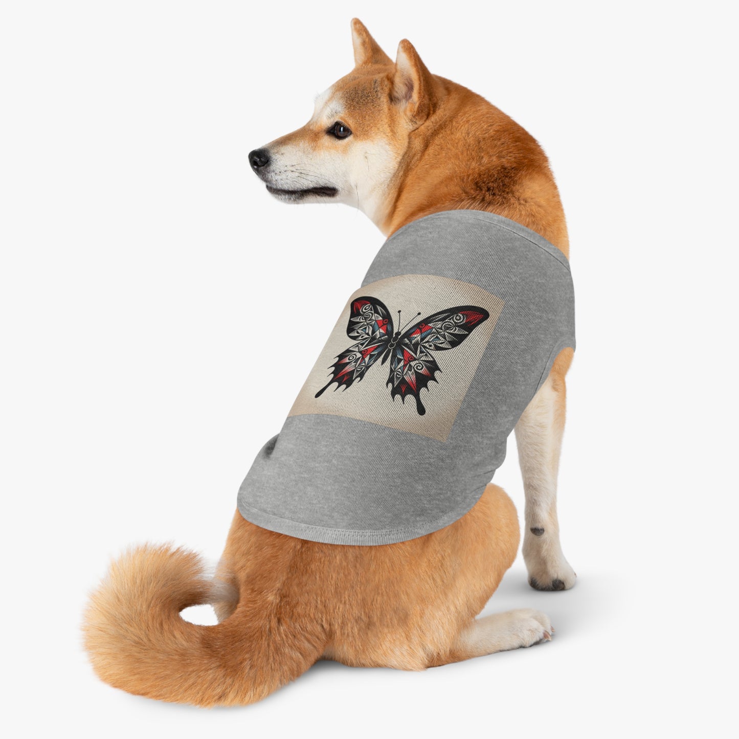 Butterfly Pet Tank Top, Summer Pet Apparel, Cute Dog Shirt, Stylish Cat Tank, Pet Gift for Warm Days, Pet Fashion